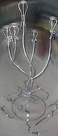 A forged candlestick 