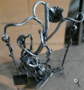 Forged fireplace accessories