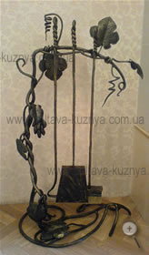Forged fireplace accessories