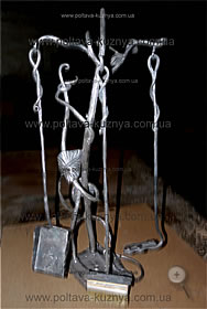 Forged fireplace accessories