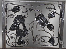 Forged fireplace alattice, protection