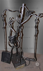 Forged fireplace accessories